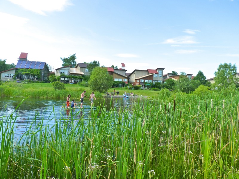 EcoVillage at Ithaca with eco-friendly homes and natural surroundings.